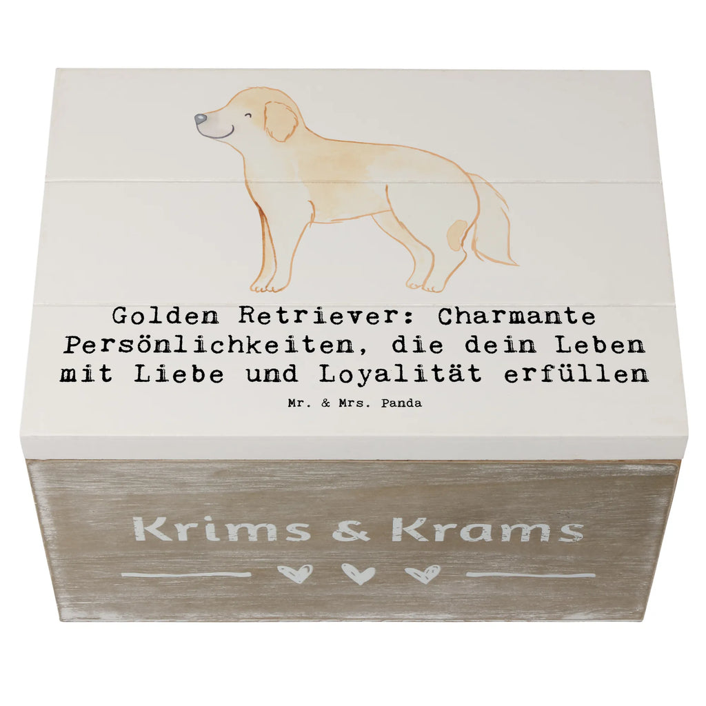 Holzkiste Golden Retriever Charme Holzkiste, Kiste, Schatzkiste, Truhe, Schatulle, XXL, Erinnerungsbox, Erinnerungskiste, Dekokiste, Aufbewahrungsbox, Geschenkbox, Geschenkdose, Hund, Hunderasse, Rassehund, Hundebesitzer, Geschenk, Tierfreund, Schenken, Welpe