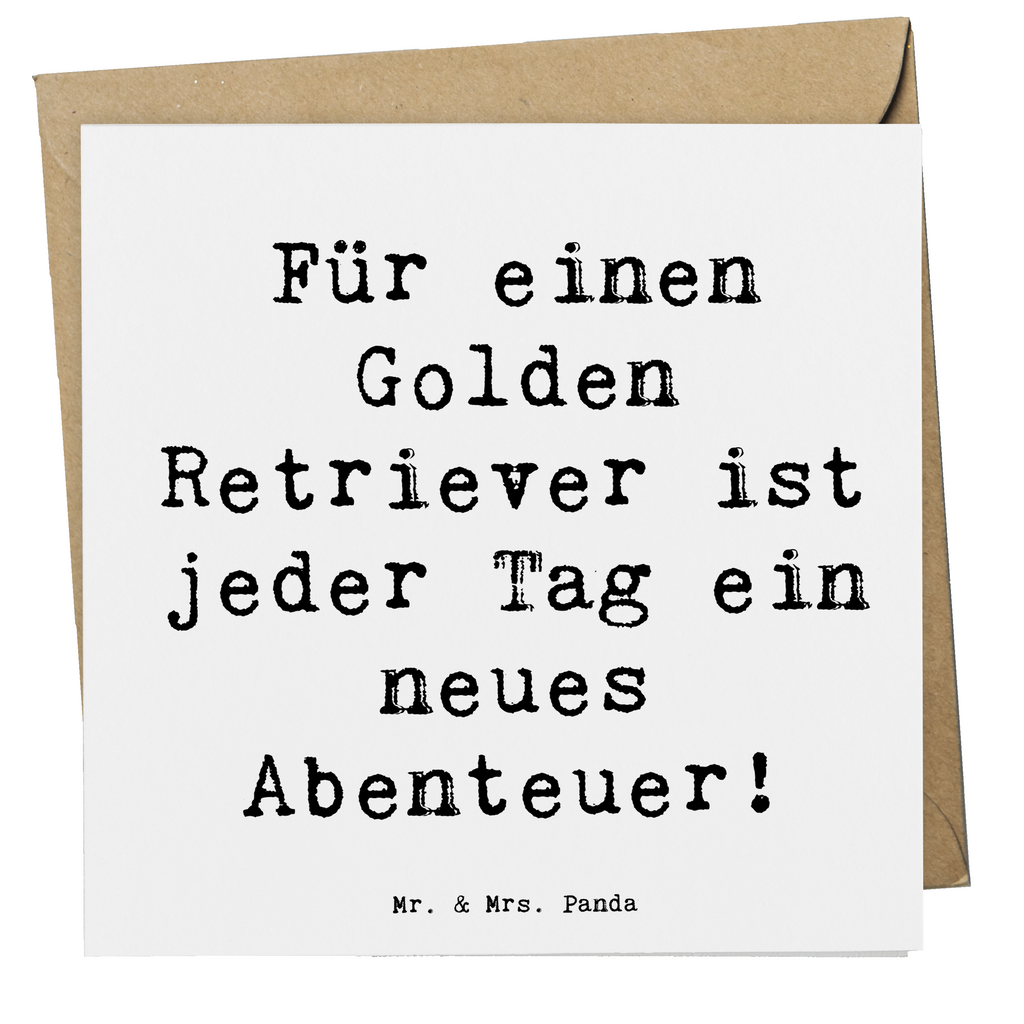 Deluxe Karte Spruch Golden Retriever Abenteuer Karte, Grußkarte, Klappkarte, Einladungskarte, Glückwunschkarte, Hochzeitskarte, Geburtstagskarte, Hochwertige Grußkarte, Hochwertige Klappkarte, Hund, Hunderasse, Rassehund, Hundebesitzer, Geschenk, Tierfreund, Schenken, Welpe