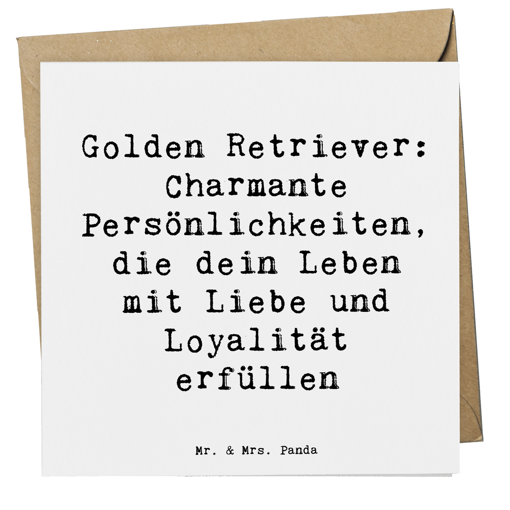 Deluxe Karte Spruch Golden Retriever Charme Karte, Grußkarte, Klappkarte, Einladungskarte, Glückwunschkarte, Hochzeitskarte, Geburtstagskarte, Hochwertige Grußkarte, Hochwertige Klappkarte, Hund, Hunderasse, Rassehund, Hundebesitzer, Geschenk, Tierfreund, Schenken, Welpe