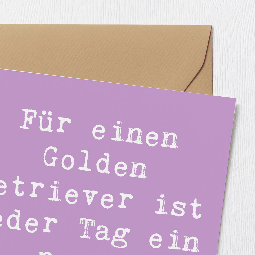 Deluxe Karte Spruch Golden Retriever Abenteuer Karte, Grußkarte, Klappkarte, Einladungskarte, Glückwunschkarte, Hochzeitskarte, Geburtstagskarte, Hochwertige Grußkarte, Hochwertige Klappkarte, Hund, Hunderasse, Rassehund, Hundebesitzer, Geschenk, Tierfreund, Schenken, Welpe