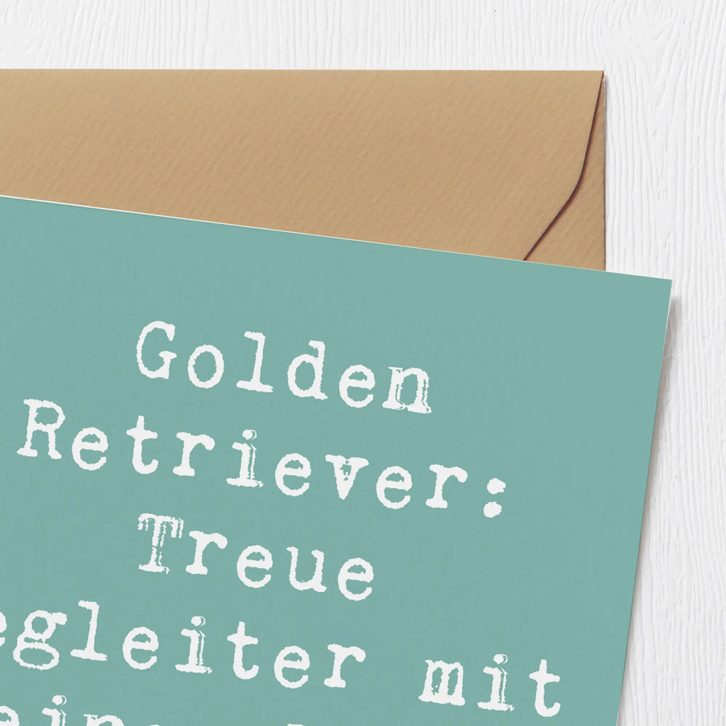 Deluxe Karte Spruch Golden Retriever Freund Karte, Grußkarte, Klappkarte, Einladungskarte, Glückwunschkarte, Hochzeitskarte, Geburtstagskarte, Hochwertige Grußkarte, Hochwertige Klappkarte, Hund, Hunderasse, Rassehund, Hundebesitzer, Geschenk, Tierfreund, Schenken, Welpe