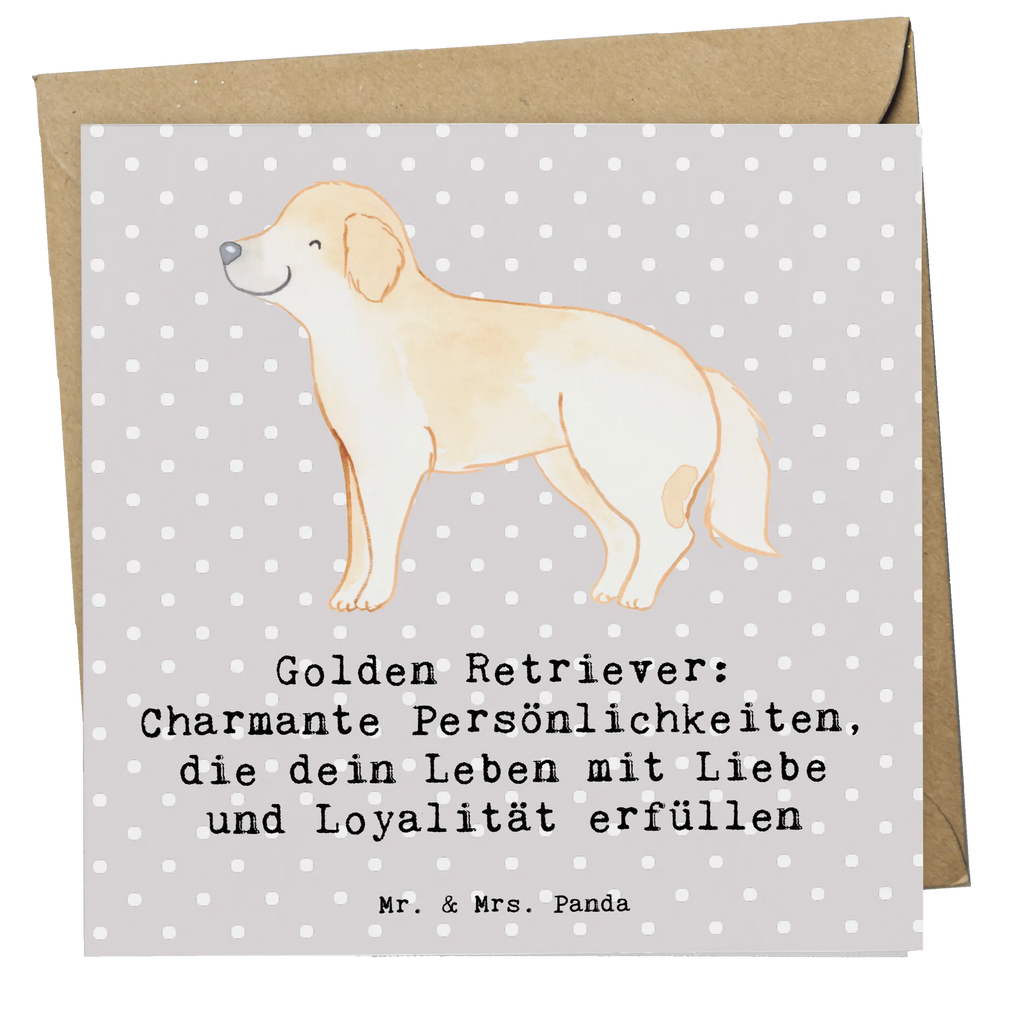 Deluxe Karte Golden Retriever Charme Karte, Grußkarte, Klappkarte, Einladungskarte, Glückwunschkarte, Hochzeitskarte, Geburtstagskarte, Hochwertige Grußkarte, Hochwertige Klappkarte, Hund, Hunderasse, Rassehund, Hundebesitzer, Geschenk, Tierfreund, Schenken, Welpe