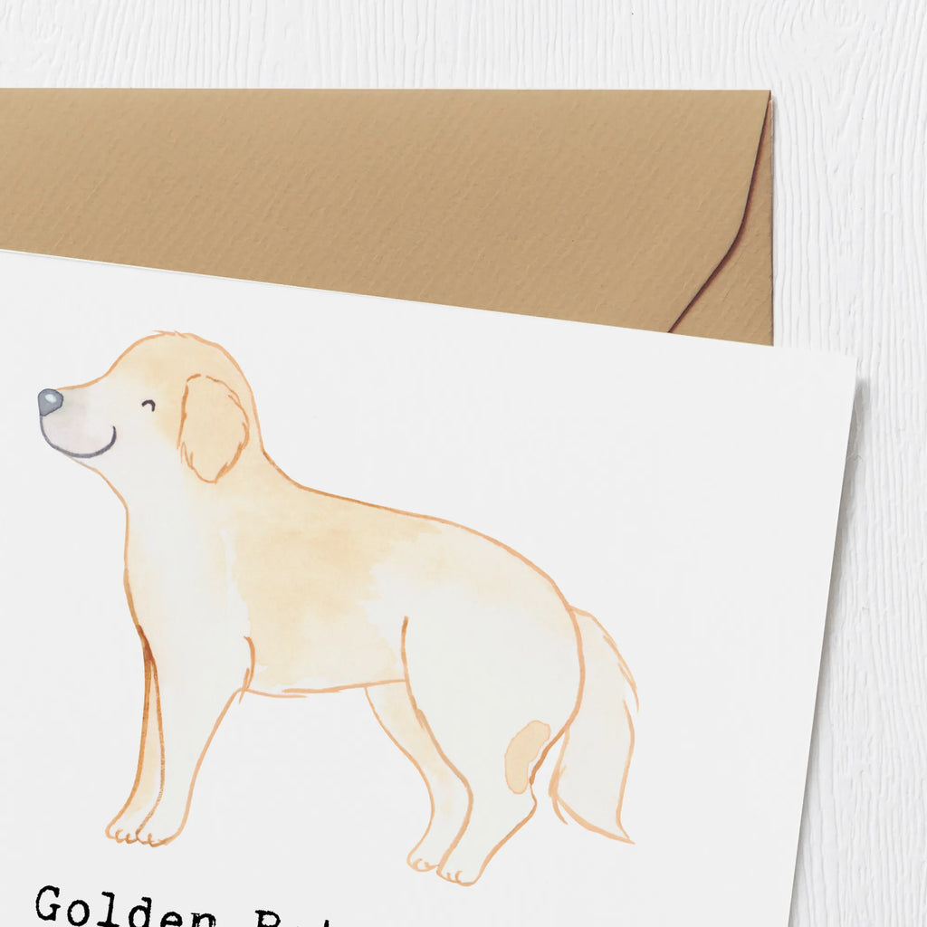 Deluxe Karte Golden Retriever Charme Karte, Grußkarte, Klappkarte, Einladungskarte, Glückwunschkarte, Hochzeitskarte, Geburtstagskarte, Hochwertige Grußkarte, Hochwertige Klappkarte, Hund, Hunderasse, Rassehund, Hundebesitzer, Geschenk, Tierfreund, Schenken, Welpe