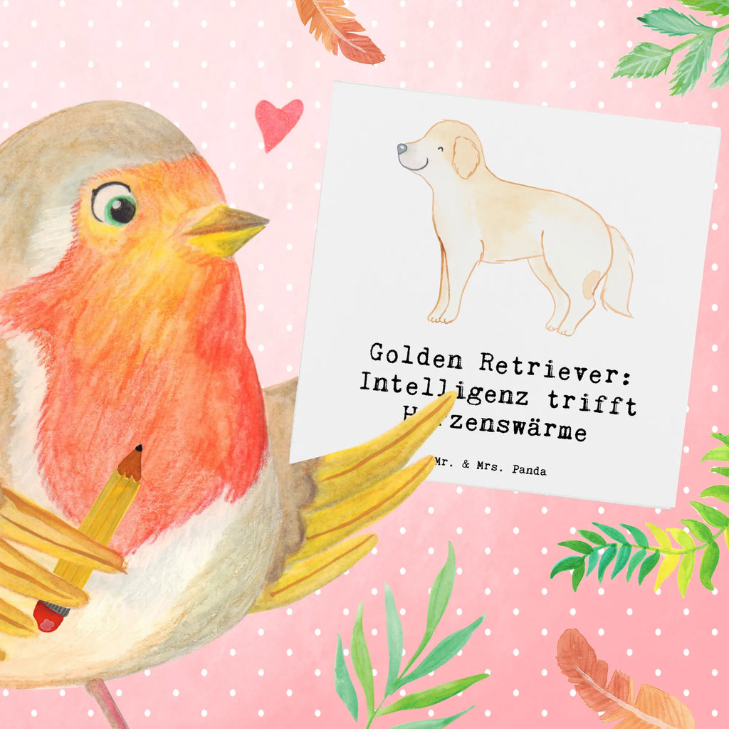 Deluxe Karte Golden Retriever Liebe Karte, Grußkarte, Klappkarte, Einladungskarte, Glückwunschkarte, Hochzeitskarte, Geburtstagskarte, Hochwertige Grußkarte, Hochwertige Klappkarte, Hund, Hunderasse, Rassehund, Hundebesitzer, Geschenk, Tierfreund, Schenken, Welpe