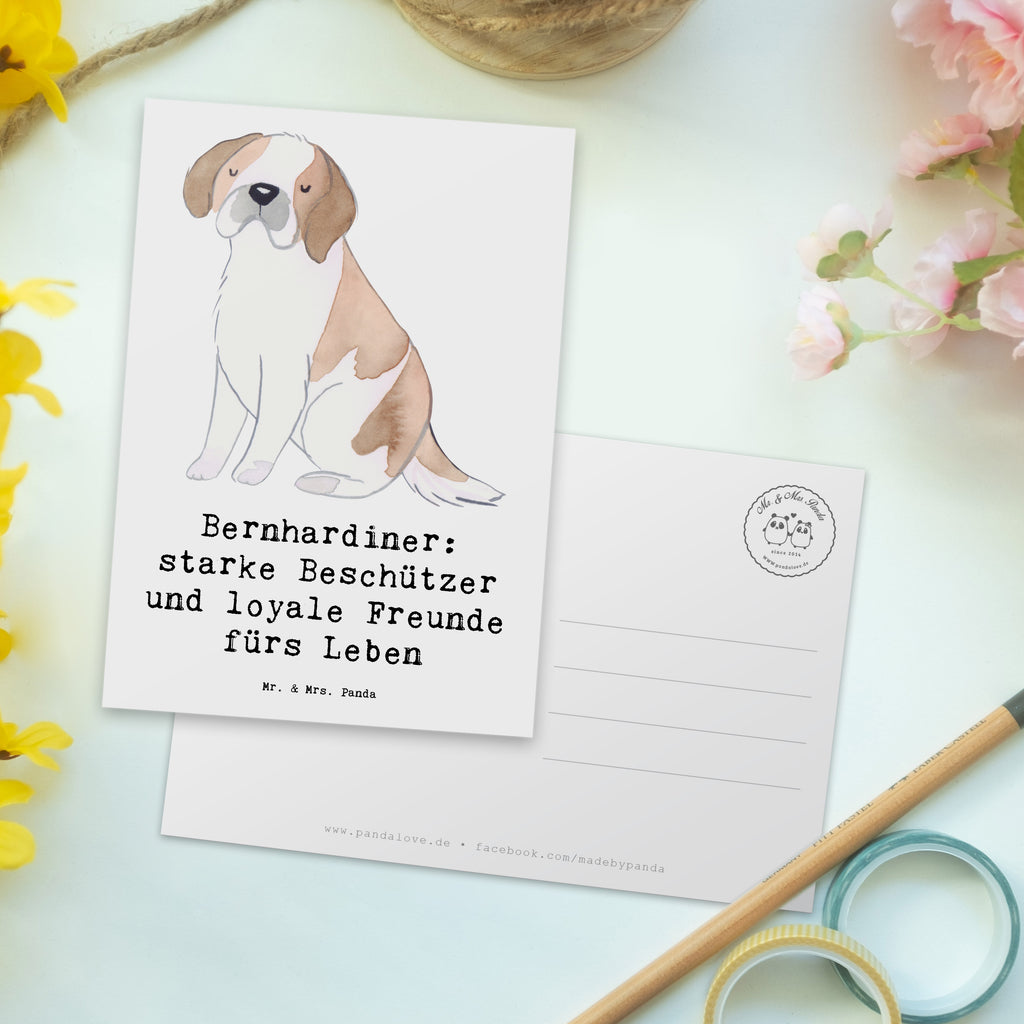 Postkarte Bernhardiner Treue Postkarte, Karte, Geschenkkarte, Grußkarte, Einladung, Ansichtskarte, Geburtstagskarte, Einladungskarte, Dankeskarte, Ansichtskarten, Einladung Geburtstag, Einladungskarten Geburtstag, Hund, Hunderasse, Rassehund, Hundebesitzer, Geschenk, Tierfreund, Schenken, Welpe