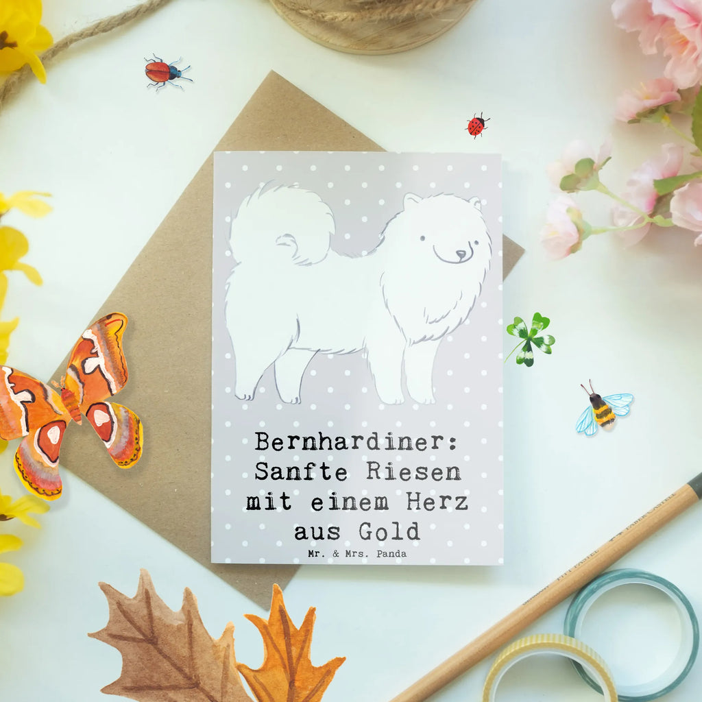 Grußkarte Bernhardiner Herz Grußkarte, Klappkarte, Einladungskarte, Glückwunschkarte, Hochzeitskarte, Geburtstagskarte, Karte, Ansichtskarten, Hund, Hunderasse, Rassehund, Hundebesitzer, Geschenk, Tierfreund, Schenken, Welpe