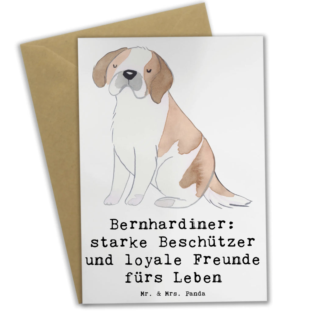 Grußkarte Bernhardiner Treue Grußkarte, Klappkarte, Einladungskarte, Glückwunschkarte, Hochzeitskarte, Geburtstagskarte, Karte, Ansichtskarten, Hund, Hunderasse, Rassehund, Hundebesitzer, Geschenk, Tierfreund, Schenken, Welpe