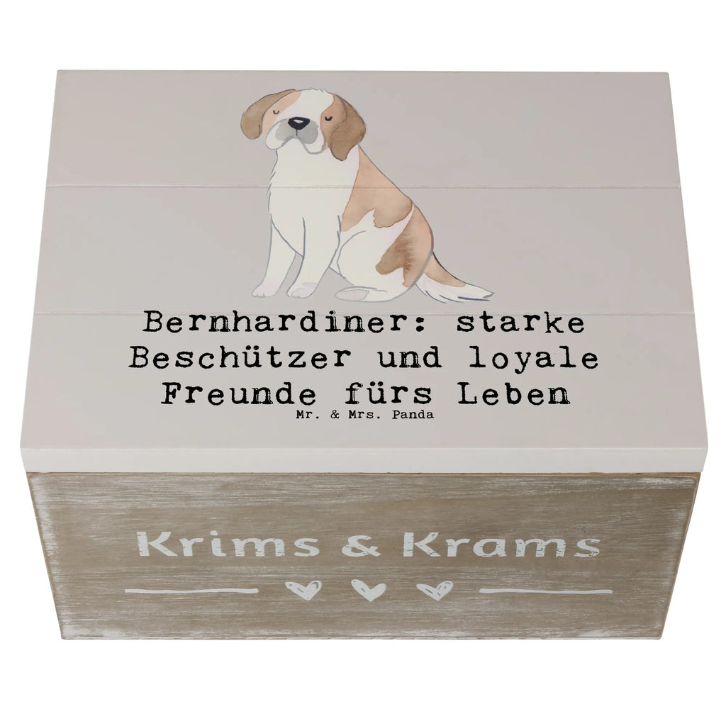 Holzkiste Bernhardiner Treue Holzkiste, Kiste, Schatzkiste, Truhe, Schatulle, XXL, Erinnerungsbox, Erinnerungskiste, Dekokiste, Aufbewahrungsbox, Geschenkbox, Geschenkdose, Hund, Hunderasse, Rassehund, Hundebesitzer, Geschenk, Tierfreund, Schenken, Welpe