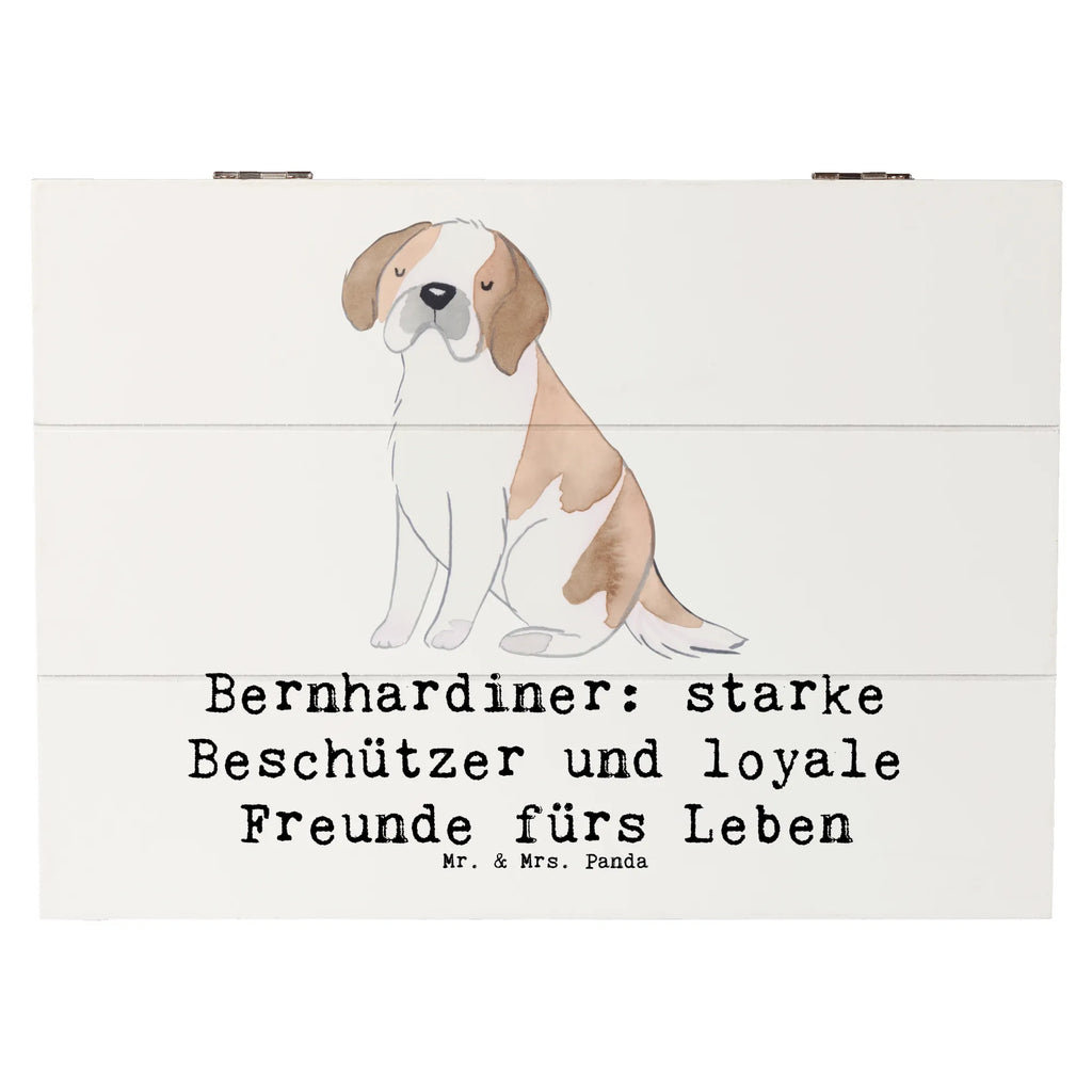 Holzkiste Bernhardiner Treue Holzkiste, Kiste, Schatzkiste, Truhe, Schatulle, XXL, Erinnerungsbox, Erinnerungskiste, Dekokiste, Aufbewahrungsbox, Geschenkbox, Geschenkdose, Hund, Hunderasse, Rassehund, Hundebesitzer, Geschenk, Tierfreund, Schenken, Welpe