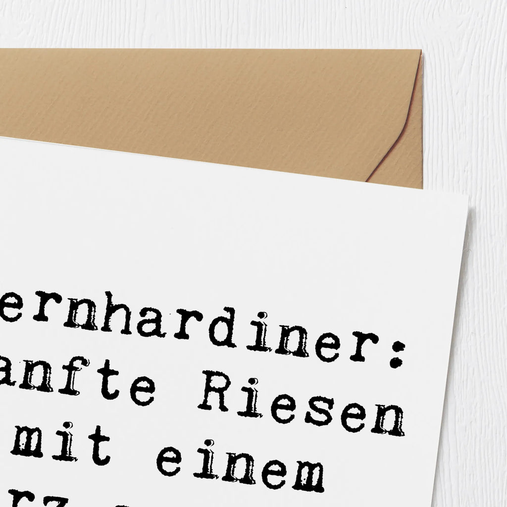 Deluxe Karte Spruch Bernhardiner Herz Karte, Grußkarte, Klappkarte, Einladungskarte, Glückwunschkarte, Hochzeitskarte, Geburtstagskarte, Hochwertige Grußkarte, Hochwertige Klappkarte, Hund, Hunderasse, Rassehund, Hundebesitzer, Geschenk, Tierfreund, Schenken, Welpe