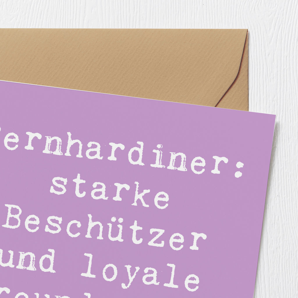 Deluxe Karte Spruch Bernhardiner Treue Karte, Grußkarte, Klappkarte, Einladungskarte, Glückwunschkarte, Hochzeitskarte, Geburtstagskarte, Hochwertige Grußkarte, Hochwertige Klappkarte, Hund, Hunderasse, Rassehund, Hundebesitzer, Geschenk, Tierfreund, Schenken, Welpe