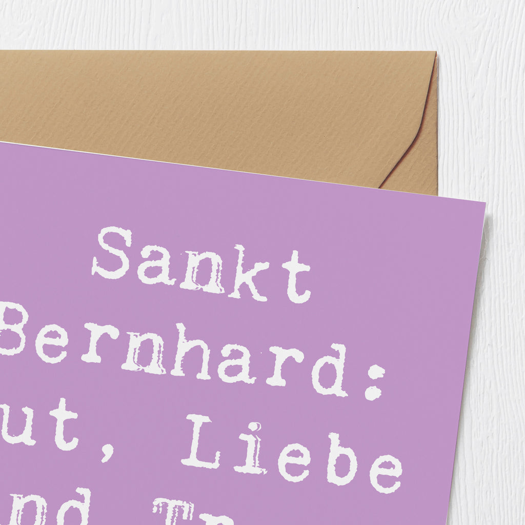 Deluxe Karte Spruch Sankt Bernhard Karte, Grußkarte, Klappkarte, Einladungskarte, Glückwunschkarte, Hochzeitskarte, Geburtstagskarte, Hochwertige Grußkarte, Hochwertige Klappkarte, Hund, Hunderasse, Rassehund, Hundebesitzer, Geschenk, Tierfreund, Schenken, Welpe