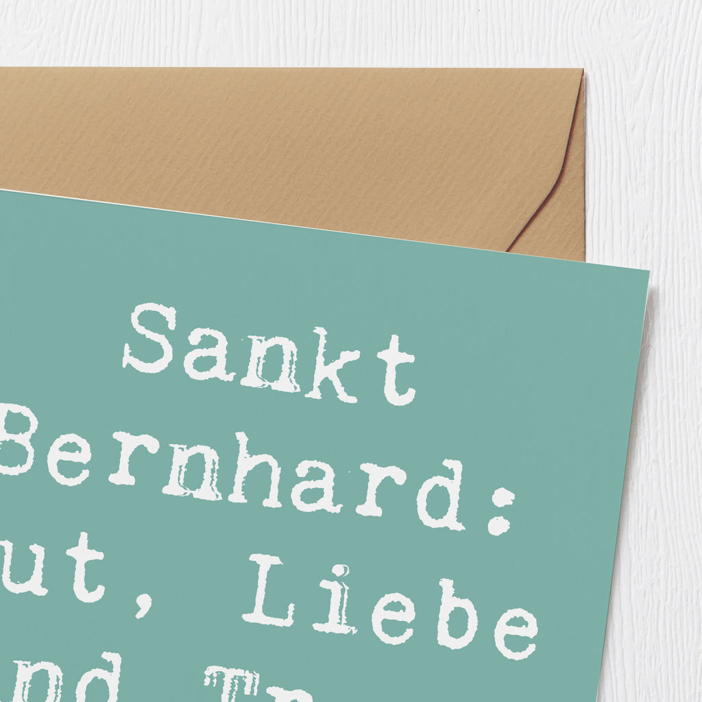 Deluxe Karte Spruch Sankt Bernhard Karte, Grußkarte, Klappkarte, Einladungskarte, Glückwunschkarte, Hochzeitskarte, Geburtstagskarte, Hochwertige Grußkarte, Hochwertige Klappkarte, Hund, Hunderasse, Rassehund, Hundebesitzer, Geschenk, Tierfreund, Schenken, Welpe