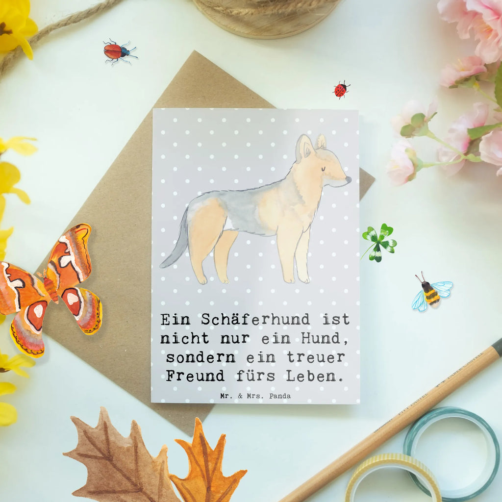 Grußkarte Schäferhund Freund Grußkarte, Klappkarte, Einladungskarte, Glückwunschkarte, Hochzeitskarte, Geburtstagskarte, Karte, Ansichtskarten, Hund, Hunderasse, Rassehund, Hundebesitzer, Geschenk, Tierfreund, Schenken, Welpe