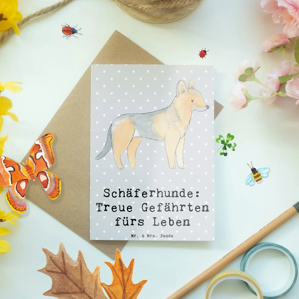 Grußkarte Schäferhund Gefährten Grußkarte, Klappkarte, Einladungskarte, Glückwunschkarte, Hochzeitskarte, Geburtstagskarte, Karte, Ansichtskarten, Hund, Hunderasse, Rassehund, Hundebesitzer, Geschenk, Tierfreund, Schenken, Welpe