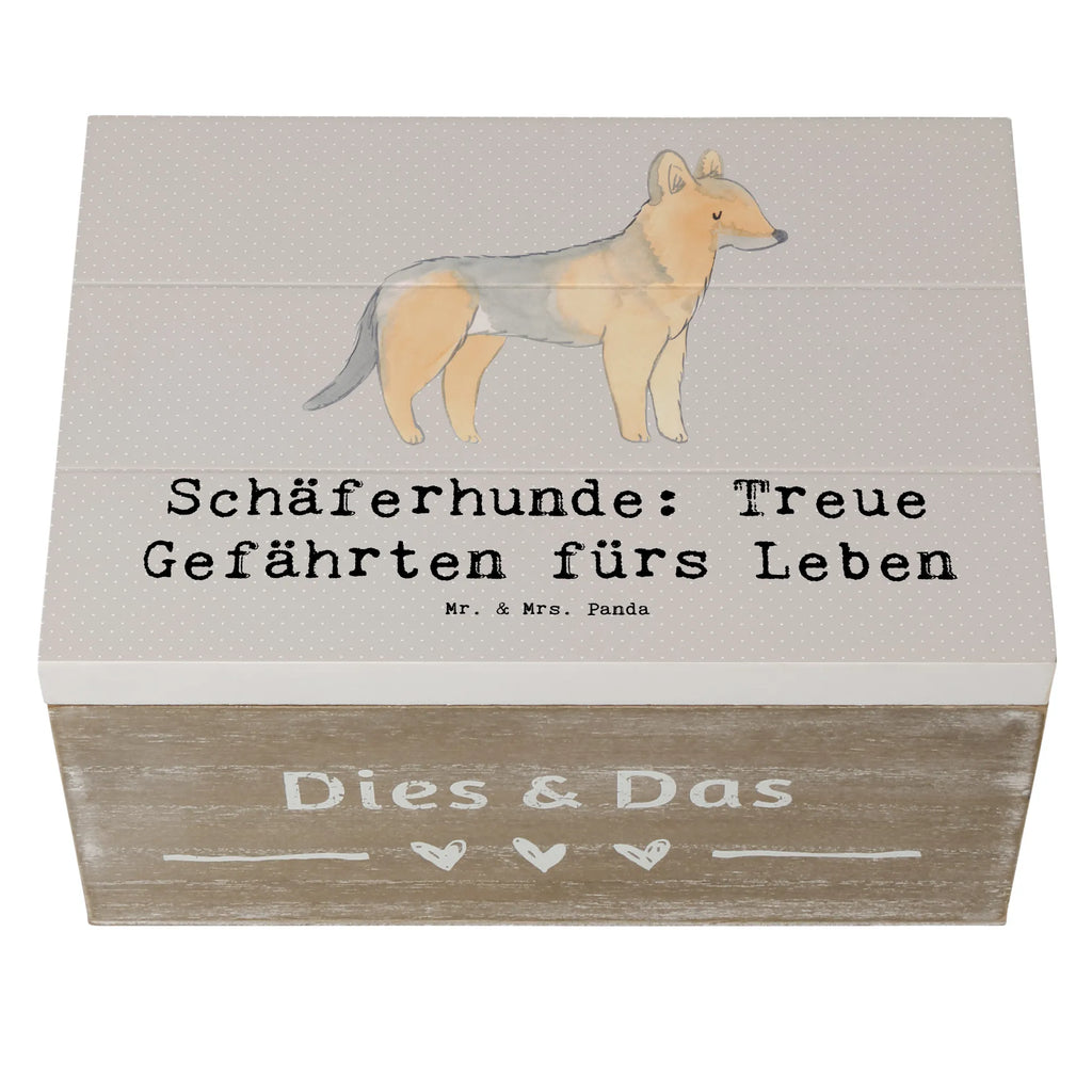 Holzkiste Schäferhund Gefährten Holzkiste, Kiste, Schatzkiste, Truhe, Schatulle, XXL, Erinnerungsbox, Erinnerungskiste, Dekokiste, Aufbewahrungsbox, Geschenkbox, Geschenkdose, Hund, Hunderasse, Rassehund, Hundebesitzer, Geschenk, Tierfreund, Schenken, Welpe