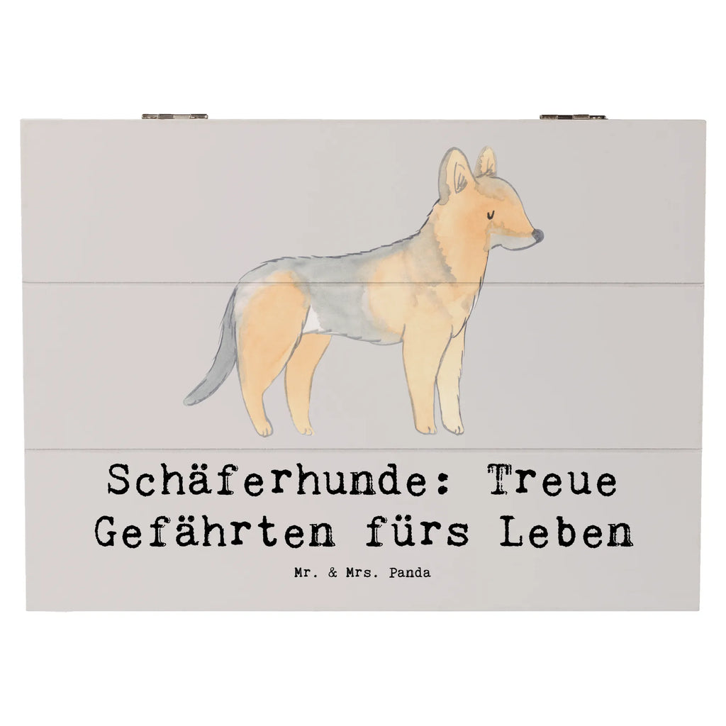 Holzkiste Schäferhund Gefährten Holzkiste, Kiste, Schatzkiste, Truhe, Schatulle, XXL, Erinnerungsbox, Erinnerungskiste, Dekokiste, Aufbewahrungsbox, Geschenkbox, Geschenkdose, Hund, Hunderasse, Rassehund, Hundebesitzer, Geschenk, Tierfreund, Schenken, Welpe