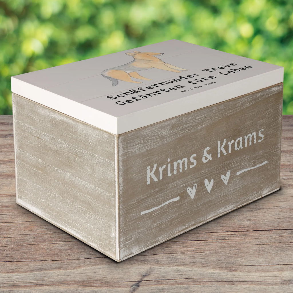 Holzkiste Schäferhund Gefährten Holzkiste, Kiste, Schatzkiste, Truhe, Schatulle, XXL, Erinnerungsbox, Erinnerungskiste, Dekokiste, Aufbewahrungsbox, Geschenkbox, Geschenkdose, Hund, Hunderasse, Rassehund, Hundebesitzer, Geschenk, Tierfreund, Schenken, Welpe