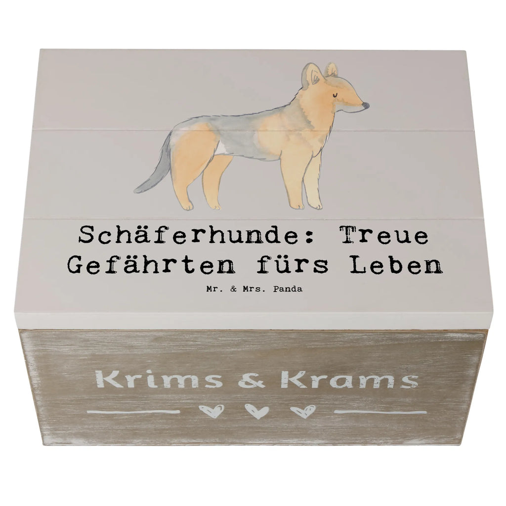 Holzkiste Schäferhund Gefährten Holzkiste, Kiste, Schatzkiste, Truhe, Schatulle, XXL, Erinnerungsbox, Erinnerungskiste, Dekokiste, Aufbewahrungsbox, Geschenkbox, Geschenkdose, Hund, Hunderasse, Rassehund, Hundebesitzer, Geschenk, Tierfreund, Schenken, Welpe