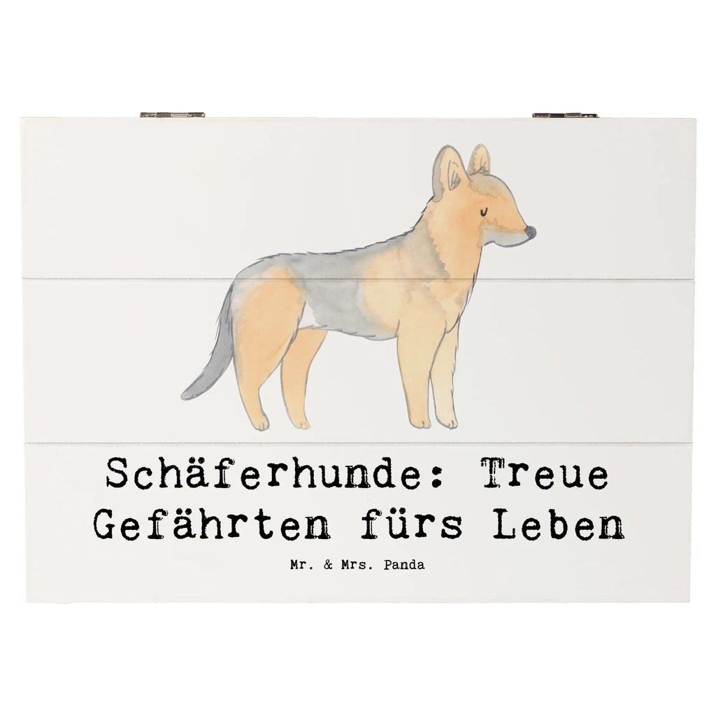 Holzkiste Schäferhund Gefährten Holzkiste, Kiste, Schatzkiste, Truhe, Schatulle, XXL, Erinnerungsbox, Erinnerungskiste, Dekokiste, Aufbewahrungsbox, Geschenkbox, Geschenkdose, Hund, Hunderasse, Rassehund, Hundebesitzer, Geschenk, Tierfreund, Schenken, Welpe