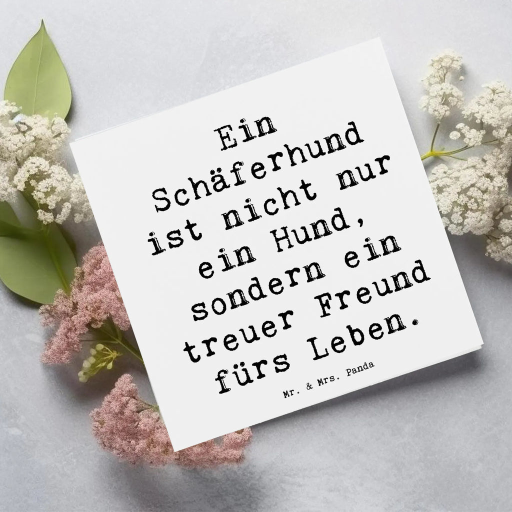 Deluxe Karte Spruch Schäferhund Freund Karte, Grußkarte, Klappkarte, Einladungskarte, Glückwunschkarte, Hochzeitskarte, Geburtstagskarte, Hochwertige Grußkarte, Hochwertige Klappkarte, Hund, Hunderasse, Rassehund, Hundebesitzer, Geschenk, Tierfreund, Schenken, Welpe