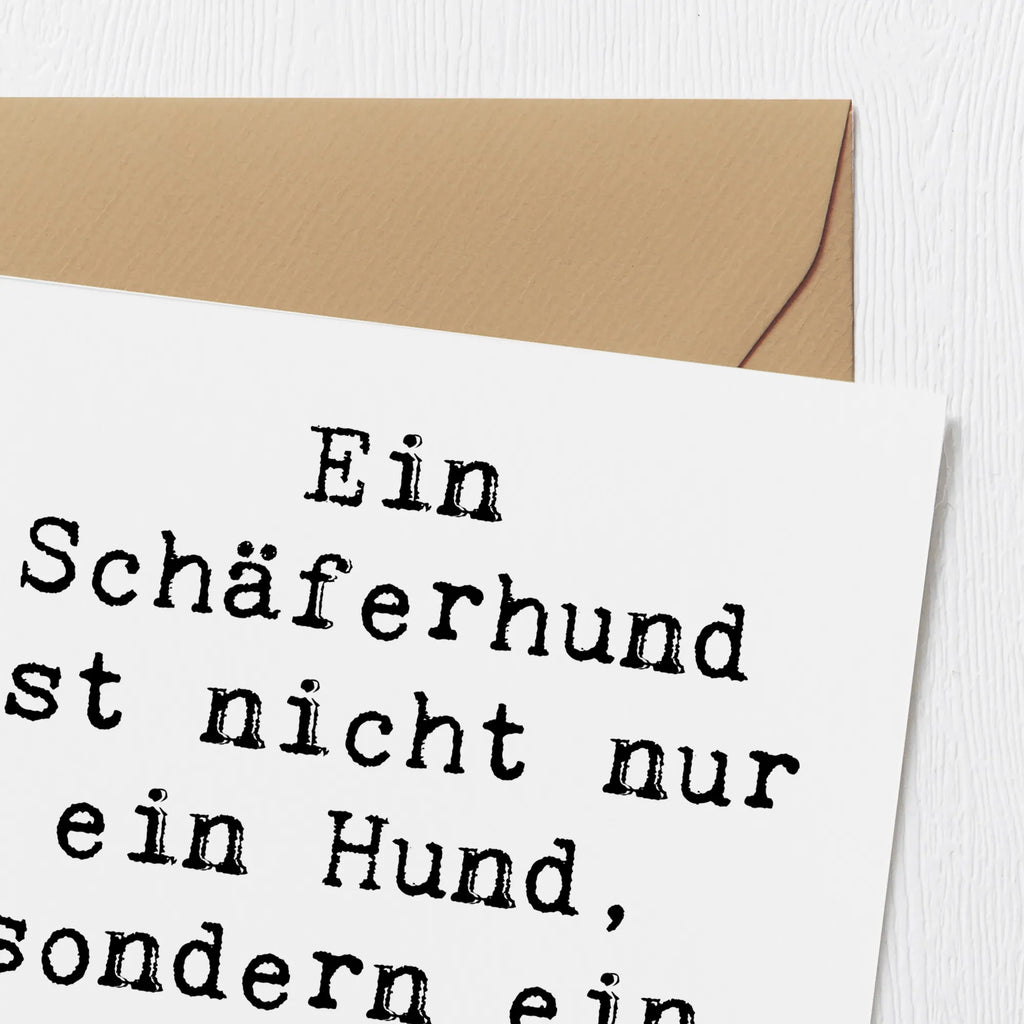 Deluxe Karte Spruch Schäferhund Freund Karte, Grußkarte, Klappkarte, Einladungskarte, Glückwunschkarte, Hochzeitskarte, Geburtstagskarte, Hochwertige Grußkarte, Hochwertige Klappkarte, Hund, Hunderasse, Rassehund, Hundebesitzer, Geschenk, Tierfreund, Schenken, Welpe