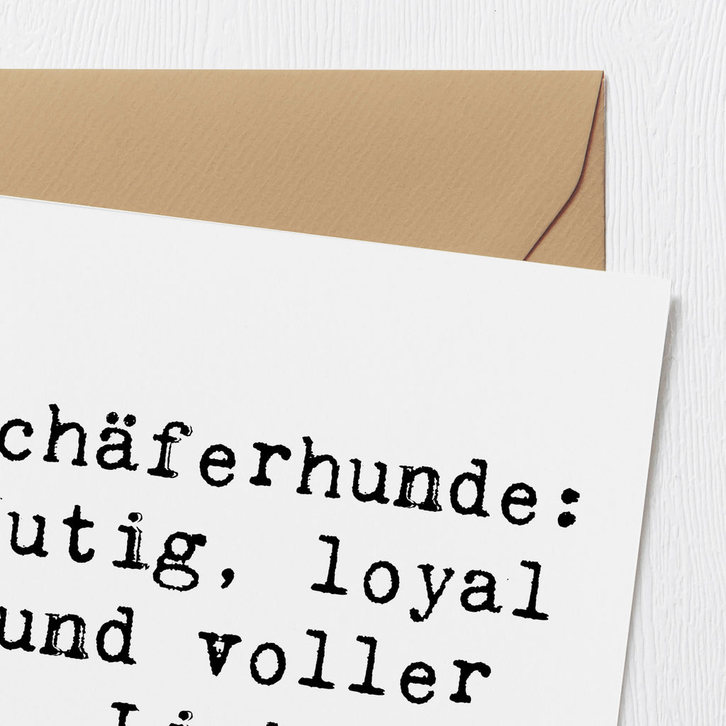 Deluxe Karte Spruch Schäferhunde Freundschaft Karte, Grußkarte, Klappkarte, Einladungskarte, Glückwunschkarte, Hochzeitskarte, Geburtstagskarte, Hochwertige Grußkarte, Hochwertige Klappkarte, Hund, Hunderasse, Rassehund, Hundebesitzer, Geschenk, Tierfreund, Schenken, Welpe