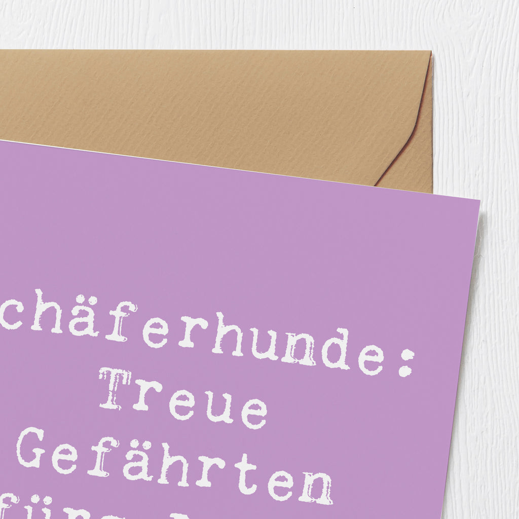 Deluxe Karte Spruch Schäferhund Gefährten Karte, Grußkarte, Klappkarte, Einladungskarte, Glückwunschkarte, Hochzeitskarte, Geburtstagskarte, Hochwertige Grußkarte, Hochwertige Klappkarte, Hund, Hunderasse, Rassehund, Hundebesitzer, Geschenk, Tierfreund, Schenken, Welpe