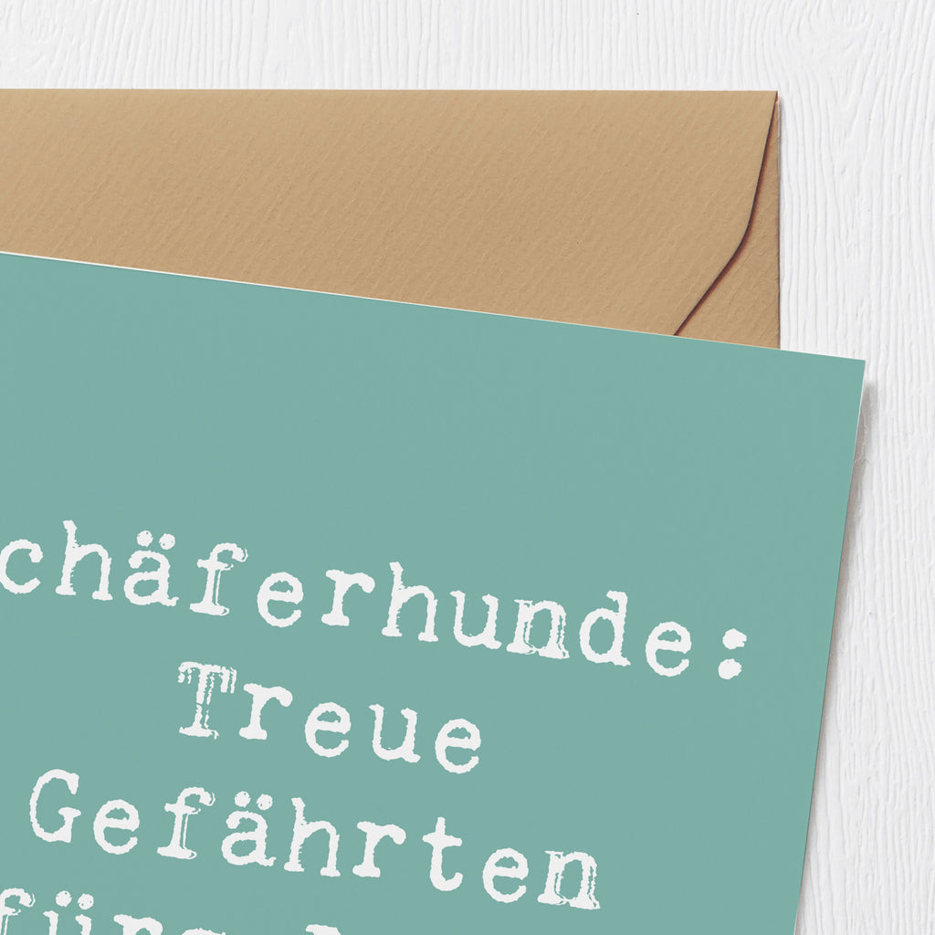 Deluxe Karte Spruch Schäferhund Gefährten Karte, Grußkarte, Klappkarte, Einladungskarte, Glückwunschkarte, Hochzeitskarte, Geburtstagskarte, Hochwertige Grußkarte, Hochwertige Klappkarte, Hund, Hunderasse, Rassehund, Hundebesitzer, Geschenk, Tierfreund, Schenken, Welpe