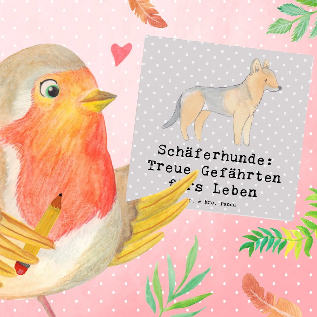 Deluxe Karte Schäferhund Gefährten Karte, Grußkarte, Klappkarte, Einladungskarte, Glückwunschkarte, Hochzeitskarte, Geburtstagskarte, Hochwertige Grußkarte, Hochwertige Klappkarte, Hund, Hunderasse, Rassehund, Hundebesitzer, Geschenk, Tierfreund, Schenken, Welpe