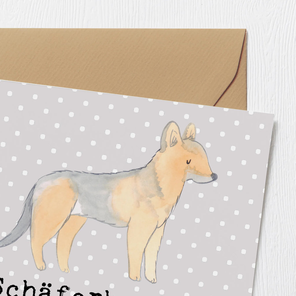 Deluxe Karte Schäferhund Gefährten Karte, Grußkarte, Klappkarte, Einladungskarte, Glückwunschkarte, Hochzeitskarte, Geburtstagskarte, Hochwertige Grußkarte, Hochwertige Klappkarte, Hund, Hunderasse, Rassehund, Hundebesitzer, Geschenk, Tierfreund, Schenken, Welpe