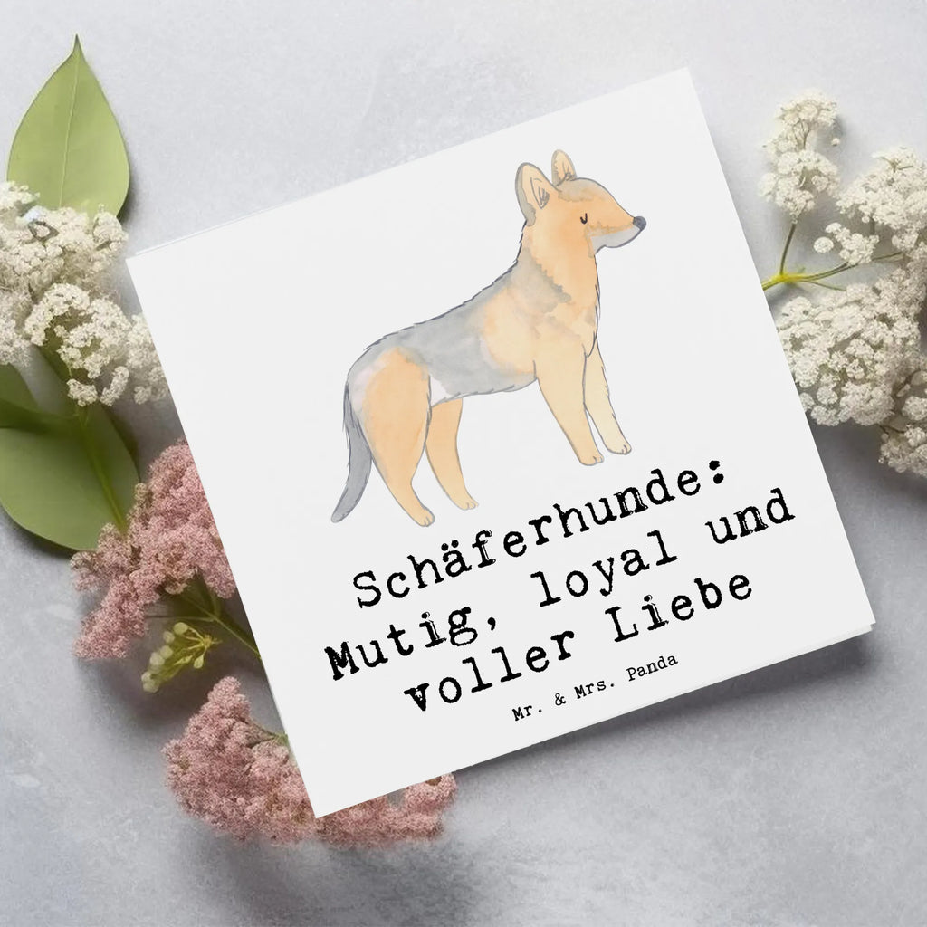 Deluxe Karte Schäferhunde Freundschaft Karte, Grußkarte, Klappkarte, Einladungskarte, Glückwunschkarte, Hochzeitskarte, Geburtstagskarte, Hochwertige Grußkarte, Hochwertige Klappkarte, Hund, Hunderasse, Rassehund, Hundebesitzer, Geschenk, Tierfreund, Schenken, Welpe