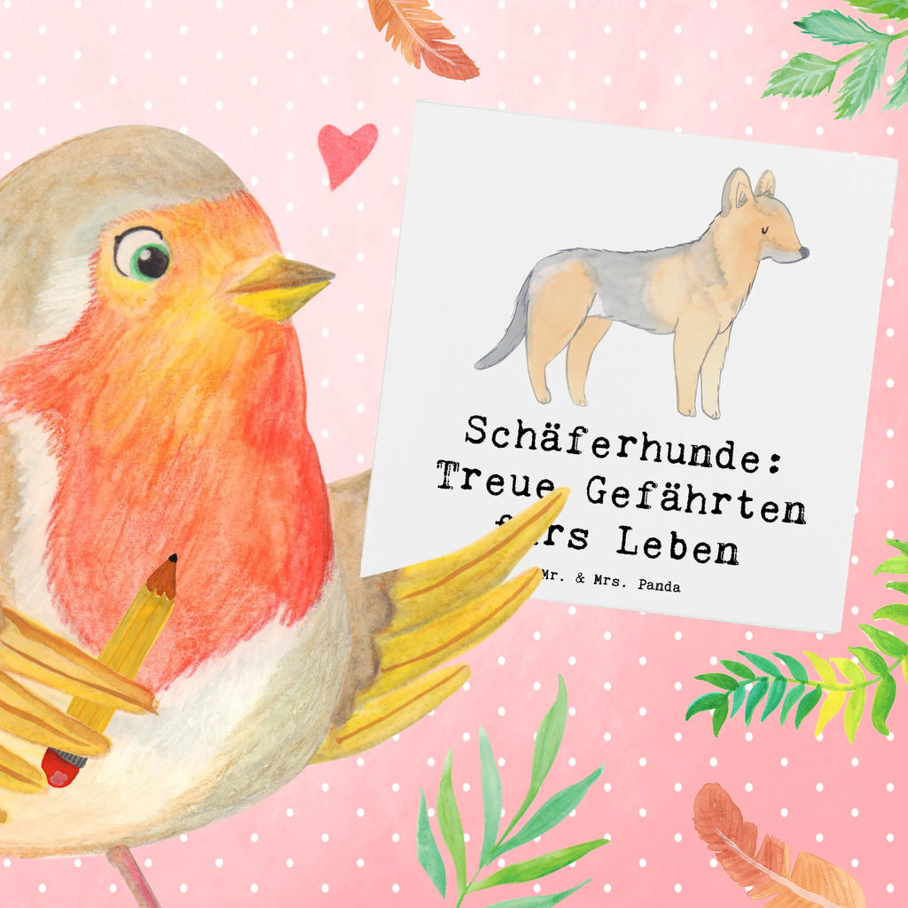 Deluxe Karte Schäferhund Gefährten Karte, Grußkarte, Klappkarte, Einladungskarte, Glückwunschkarte, Hochzeitskarte, Geburtstagskarte, Hochwertige Grußkarte, Hochwertige Klappkarte, Hund, Hunderasse, Rassehund, Hundebesitzer, Geschenk, Tierfreund, Schenken, Welpe