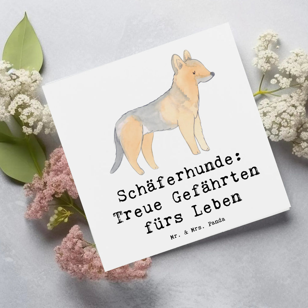 Deluxe Karte Schäferhund Gefährten Karte, Grußkarte, Klappkarte, Einladungskarte, Glückwunschkarte, Hochzeitskarte, Geburtstagskarte, Hochwertige Grußkarte, Hochwertige Klappkarte, Hund, Hunderasse, Rassehund, Hundebesitzer, Geschenk, Tierfreund, Schenken, Welpe