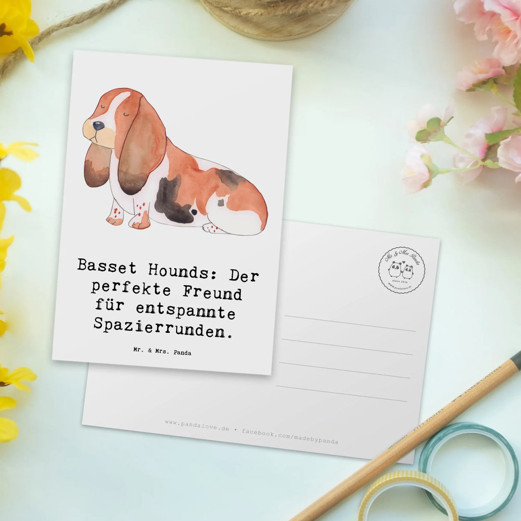 Postkarte Basset Hound Freund Postkarte, Karte, Geschenkkarte, Grußkarte, Einladung, Ansichtskarte, Geburtstagskarte, Einladungskarte, Dankeskarte, Ansichtskarten, Einladung Geburtstag, Einladungskarten Geburtstag, Hund, Hunderasse, Rassehund, Hundebesitzer, Geschenk, Tierfreund, Schenken, Welpe