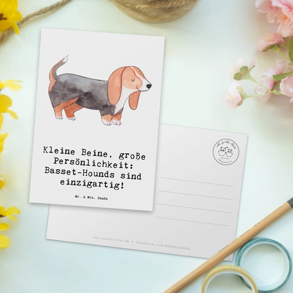 Postkarte Basset Hound Persönlichkeit Postkarte, Karte, Geschenkkarte, Grußkarte, Einladung, Ansichtskarte, Geburtstagskarte, Einladungskarte, Dankeskarte, Ansichtskarten, Einladung Geburtstag, Einladungskarten Geburtstag, Hund, Hunderasse, Rassehund, Hundebesitzer, Geschenk, Tierfreund, Schenken, Welpe