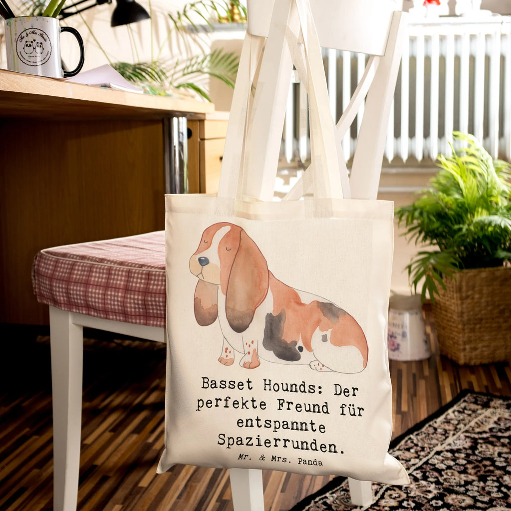 Tragetasche Basset Hound Freund Beuteltasche, Beutel, Einkaufstasche, Jutebeutel, Stoffbeutel, Tasche, Shopper, Umhängetasche, Strandtasche, Schultertasche, Stofftasche, Tragetasche, Badetasche, Jutetasche, Einkaufstüte, Laptoptasche, Hund, Hunderasse, Rassehund, Hundebesitzer, Geschenk, Tierfreund, Schenken, Welpe