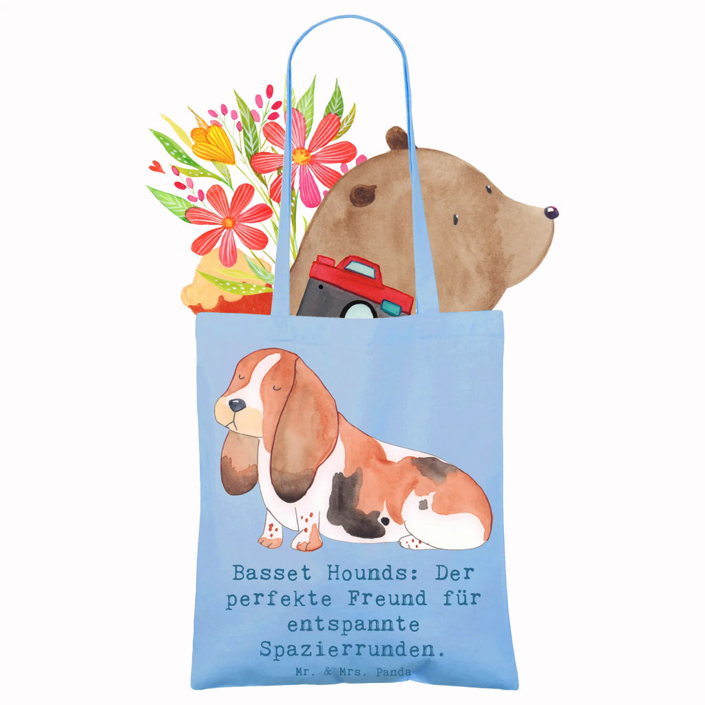 Tragetasche Basset Hound Freund Beuteltasche, Beutel, Einkaufstasche, Jutebeutel, Stoffbeutel, Tasche, Shopper, Umhängetasche, Strandtasche, Schultertasche, Stofftasche, Tragetasche, Badetasche, Jutetasche, Einkaufstüte, Laptoptasche, Hund, Hunderasse, Rassehund, Hundebesitzer, Geschenk, Tierfreund, Schenken, Welpe