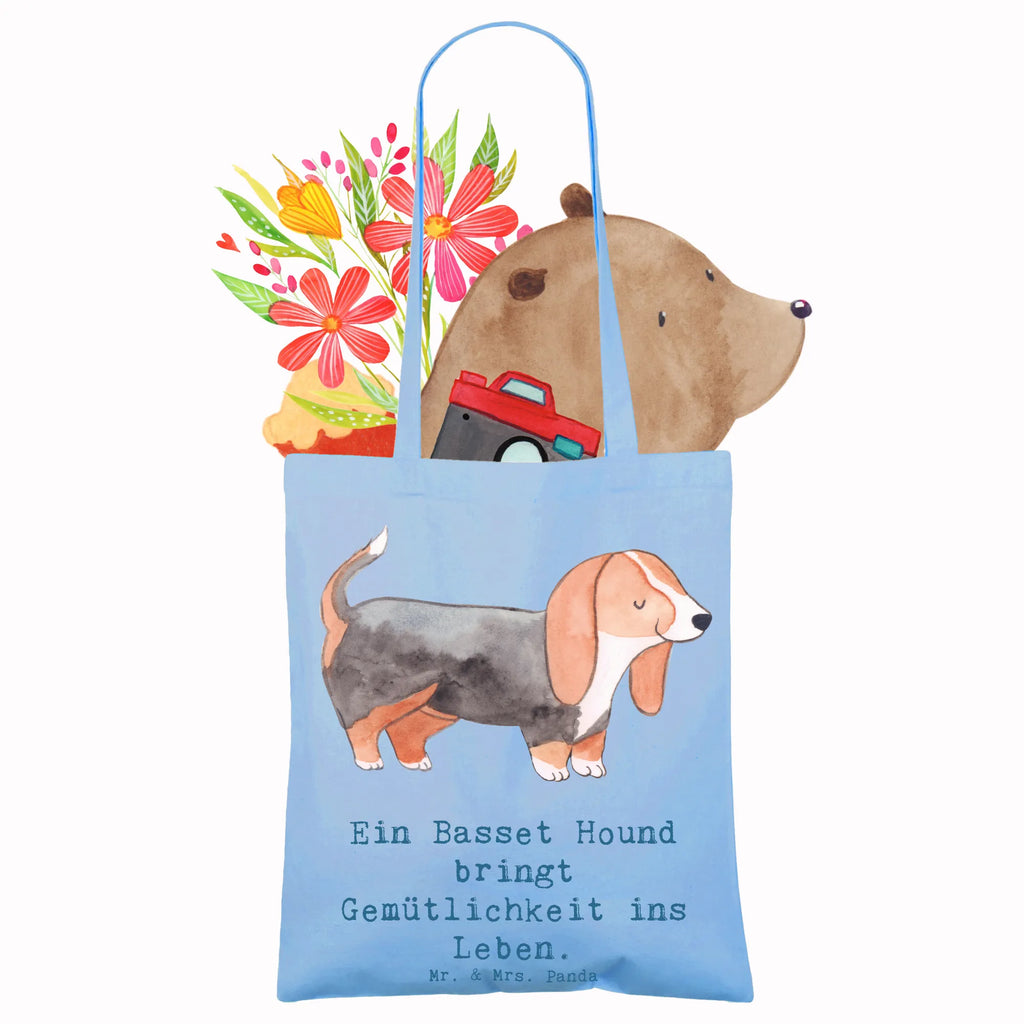 Tragetasche Basset Hound Gemütlichkeit Beuteltasche, Beutel, Einkaufstasche, Jutebeutel, Stoffbeutel, Tasche, Shopper, Umhängetasche, Strandtasche, Schultertasche, Stofftasche, Tragetasche, Badetasche, Jutetasche, Einkaufstüte, Laptoptasche, Hund, Hunderasse, Rassehund, Hundebesitzer, Geschenk, Tierfreund, Schenken, Welpe