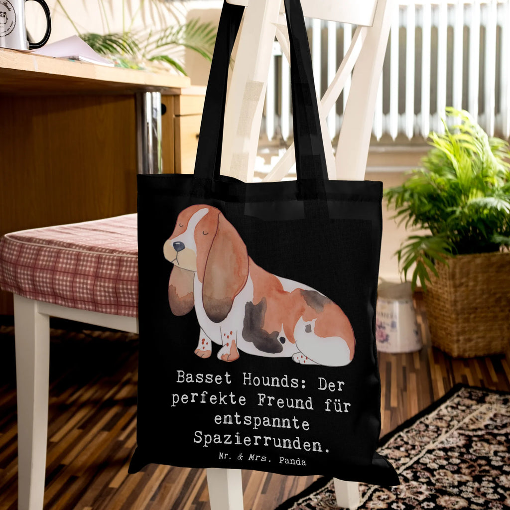 Tragetasche Basset Hound Freund Beuteltasche, Beutel, Einkaufstasche, Jutebeutel, Stoffbeutel, Tasche, Shopper, Umhängetasche, Strandtasche, Schultertasche, Stofftasche, Tragetasche, Badetasche, Jutetasche, Einkaufstüte, Laptoptasche, Hund, Hunderasse, Rassehund, Hundebesitzer, Geschenk, Tierfreund, Schenken, Welpe