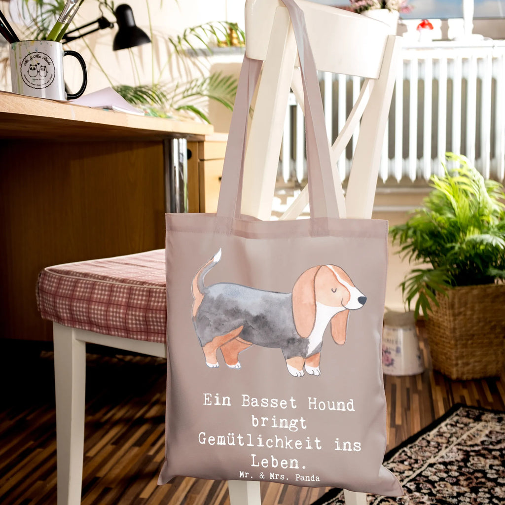 Tragetasche Basset Hound Gemütlichkeit Beuteltasche, Beutel, Einkaufstasche, Jutebeutel, Stoffbeutel, Tasche, Shopper, Umhängetasche, Strandtasche, Schultertasche, Stofftasche, Tragetasche, Badetasche, Jutetasche, Einkaufstüte, Laptoptasche, Hund, Hunderasse, Rassehund, Hundebesitzer, Geschenk, Tierfreund, Schenken, Welpe