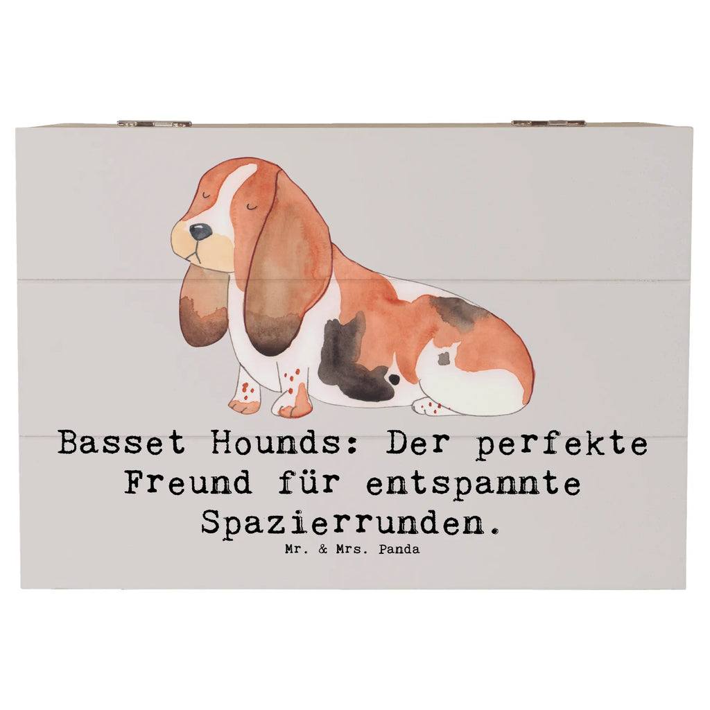 Holzkiste Basset Hound Freund Holzkiste, Kiste, Schatzkiste, Truhe, Schatulle, XXL, Erinnerungsbox, Erinnerungskiste, Dekokiste, Aufbewahrungsbox, Geschenkbox, Geschenkdose, Hund, Hunderasse, Rassehund, Hundebesitzer, Geschenk, Tierfreund, Schenken, Welpe