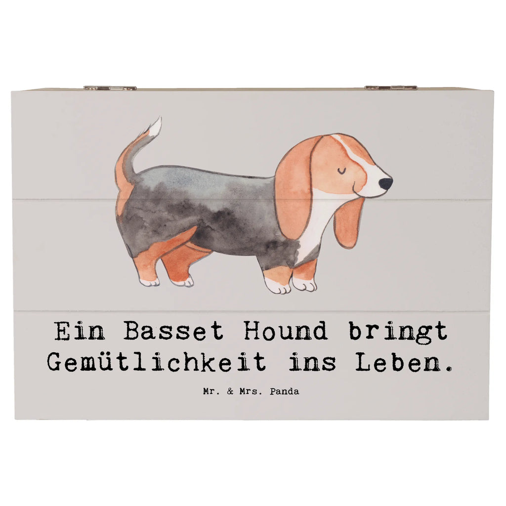 Holzkiste Basset Hound Gemütlichkeit Holzkiste, Kiste, Schatzkiste, Truhe, Schatulle, XXL, Erinnerungsbox, Erinnerungskiste, Dekokiste, Aufbewahrungsbox, Geschenkbox, Geschenkdose, Hund, Hunderasse, Rassehund, Hundebesitzer, Geschenk, Tierfreund, Schenken, Welpe