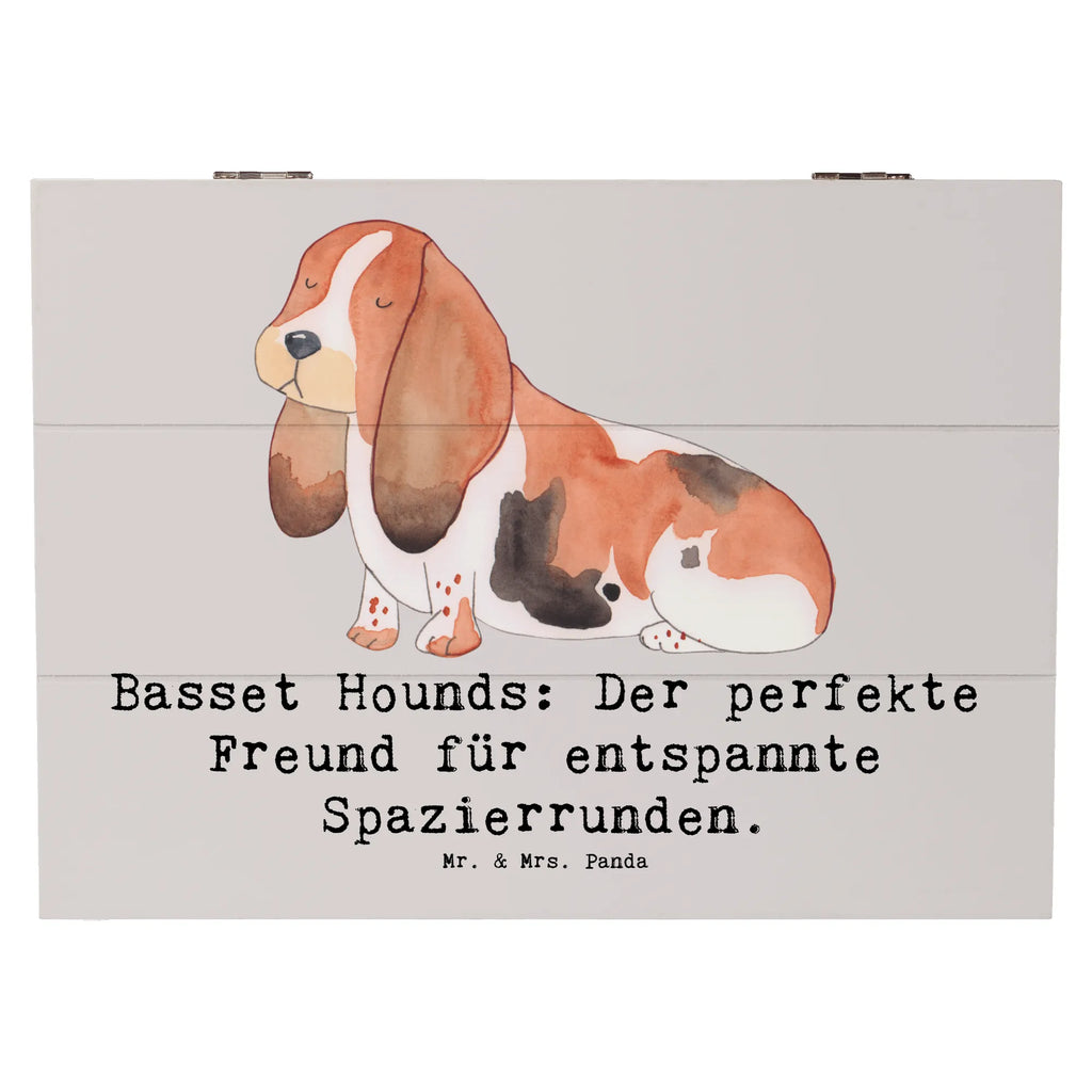 Holzkiste Basset Hound Freund Holzkiste, Kiste, Schatzkiste, Truhe, Schatulle, XXL, Erinnerungsbox, Erinnerungskiste, Dekokiste, Aufbewahrungsbox, Geschenkbox, Geschenkdose, Hund, Hunderasse, Rassehund, Hundebesitzer, Geschenk, Tierfreund, Schenken, Welpe