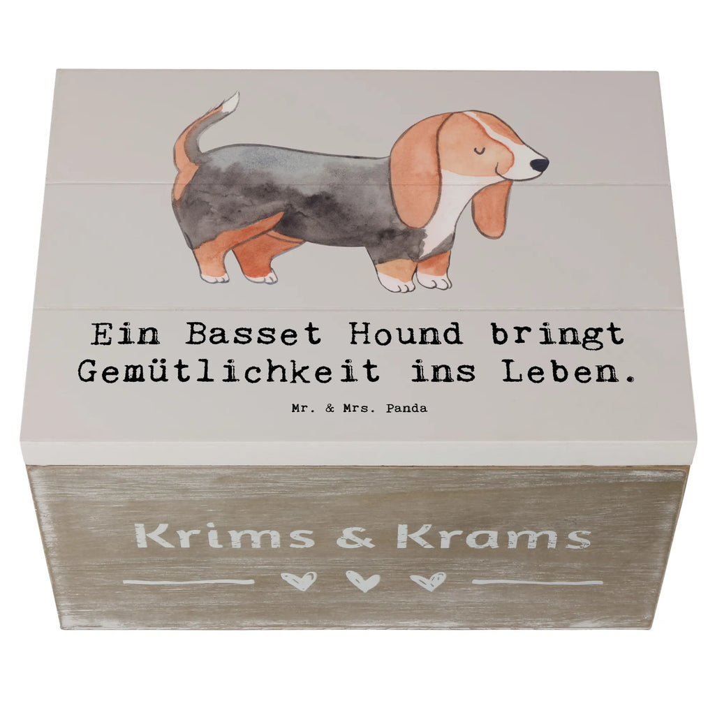 Holzkiste Basset Hound Gemütlichkeit Holzkiste, Kiste, Schatzkiste, Truhe, Schatulle, XXL, Erinnerungsbox, Erinnerungskiste, Dekokiste, Aufbewahrungsbox, Geschenkbox, Geschenkdose, Hund, Hunderasse, Rassehund, Hundebesitzer, Geschenk, Tierfreund, Schenken, Welpe