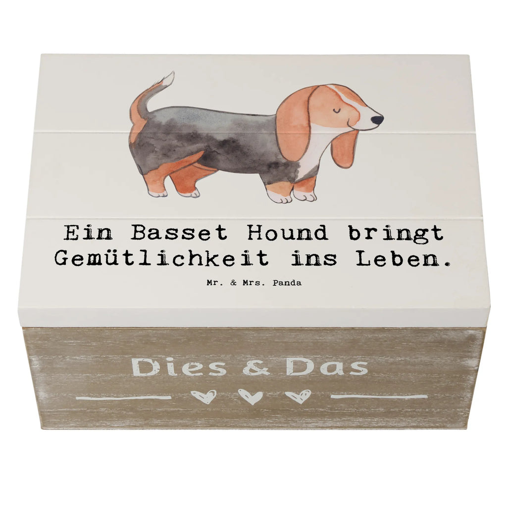 Holzkiste Basset Hound Gemütlichkeit Holzkiste, Kiste, Schatzkiste, Truhe, Schatulle, XXL, Erinnerungsbox, Erinnerungskiste, Dekokiste, Aufbewahrungsbox, Geschenkbox, Geschenkdose, Hund, Hunderasse, Rassehund, Hundebesitzer, Geschenk, Tierfreund, Schenken, Welpe