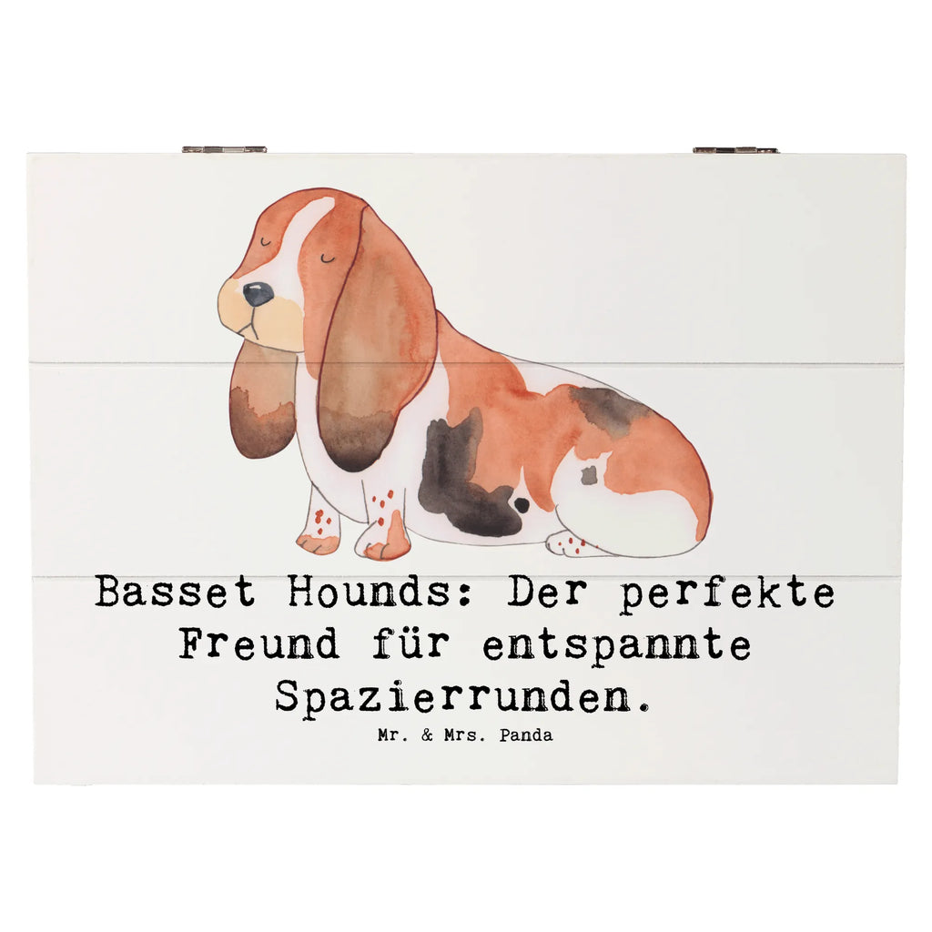 Holzkiste Basset Hound Freund Holzkiste, Kiste, Schatzkiste, Truhe, Schatulle, XXL, Erinnerungsbox, Erinnerungskiste, Dekokiste, Aufbewahrungsbox, Geschenkbox, Geschenkdose, Hund, Hunderasse, Rassehund, Hundebesitzer, Geschenk, Tierfreund, Schenken, Welpe