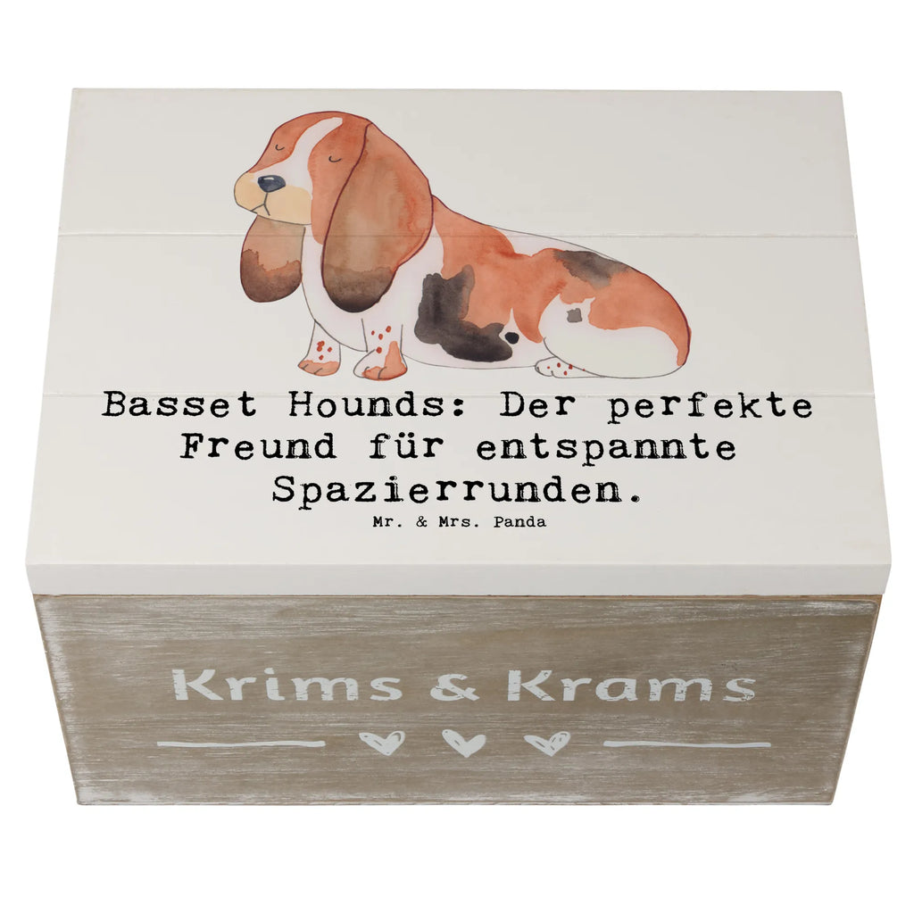 Holzkiste Basset Hound Freund Holzkiste, Kiste, Schatzkiste, Truhe, Schatulle, XXL, Erinnerungsbox, Erinnerungskiste, Dekokiste, Aufbewahrungsbox, Geschenkbox, Geschenkdose, Hund, Hunderasse, Rassehund, Hundebesitzer, Geschenk, Tierfreund, Schenken, Welpe