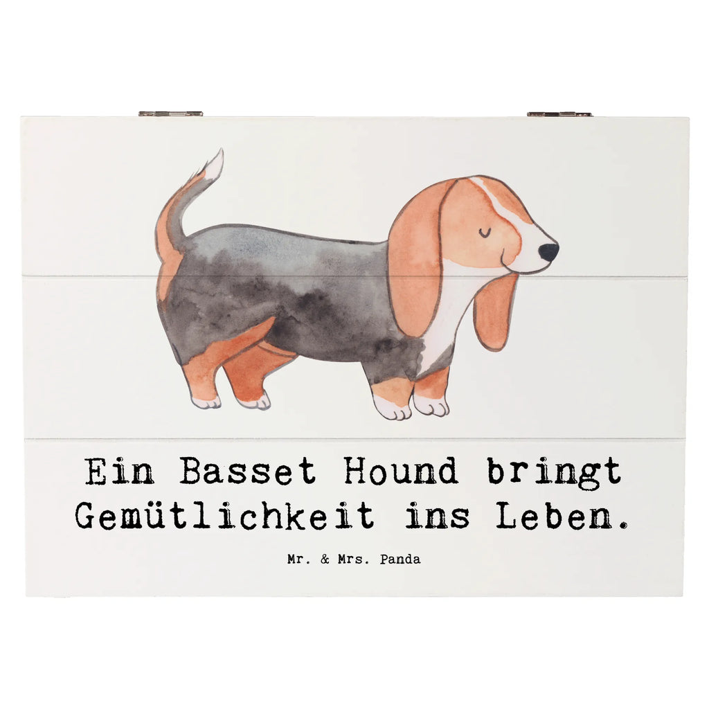 Holzkiste Basset Hound Gemütlichkeit Holzkiste, Kiste, Schatzkiste, Truhe, Schatulle, XXL, Erinnerungsbox, Erinnerungskiste, Dekokiste, Aufbewahrungsbox, Geschenkbox, Geschenkdose, Hund, Hunderasse, Rassehund, Hundebesitzer, Geschenk, Tierfreund, Schenken, Welpe