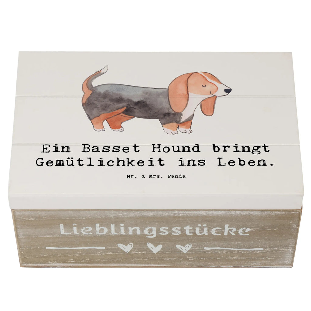 Holzkiste Basset Hound Gemütlichkeit Holzkiste, Kiste, Schatzkiste, Truhe, Schatulle, XXL, Erinnerungsbox, Erinnerungskiste, Dekokiste, Aufbewahrungsbox, Geschenkbox, Geschenkdose, Hund, Hunderasse, Rassehund, Hundebesitzer, Geschenk, Tierfreund, Schenken, Welpe